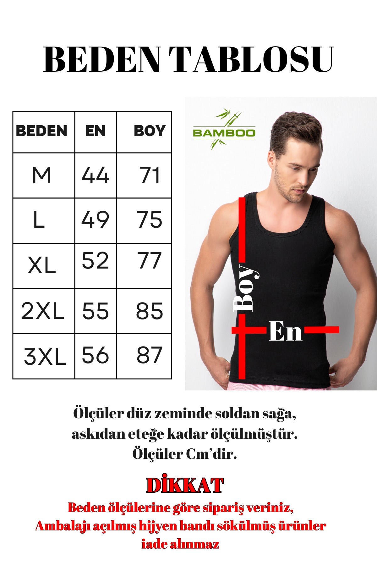 DONEX 3'lü Paket Nefes Alan Bambu Erkek Atlet, Yumuşak ve Rahat